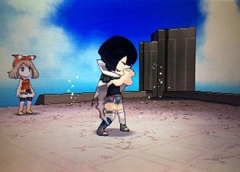 Higana (Zinnia), Lorekeeper of the Draconids, praying to Ryuujin-sama (Lord Rayquaza) at the Dragonhark Altar